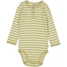 Wheat Body Placket LS - Green Stripe (9101f-112-4142)