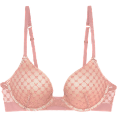 Wolford Sheer Logo Push Up Bra - Powder Pink