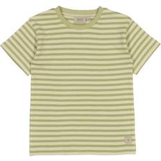Wheat T-shirt Fabian - Green Stripe (2135f-112-4142)