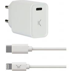 Baterías y Cargadores Ksix Cargador USB Iphone Apple-compatible Blanco