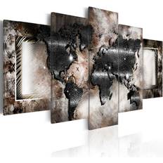 Akryl Tavlor Arkiio Graphite Map Framed Art 200x100cm