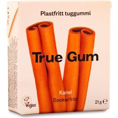 Sin azúcar Chicles True Gum Chicles Veganos Y Sin Plástico - Canela 21g 21g