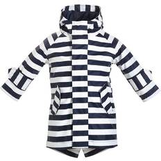 Weiß Regenjacken BMS HafenCity SoftSkin Jacket - Navy Striped