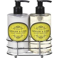 Apaisant Boîtes cadeau et Ensembles Naturally European Hand Care Ginger & Lime Caddy Set 300ml 2-pack