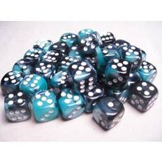 CHX26846 Dice-Gemini: 36D6 Black-Shell/White Set