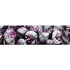 Manufacturing 26832 D6 Cube Gemini Set Of 36 Dice, 12 mm Purple & Steel With White Numbering