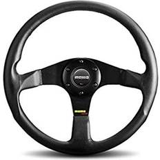 Autos Momo Racing Steering Wheel DARK FIGHTER Leather Ã 35 cm