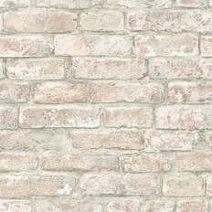 Wallpapers InHome White Washed Denver Brick Peel & Stick Wallpaper