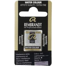Hvid Akvarelmaling Rembrandt akvarelfarve half pan – Interference White 843