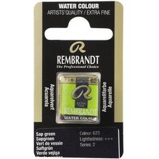 Grøn Akvarelmaling Rembrandt akvarelfarve half pan – Sap Green 623