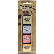 Ranger Tim Holtz Mini Distress Ink Pads kit #7 1 in. x 1 in. set of 4 colors