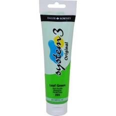 Daler Rowney System 3 Acrylics Leaf Green, 150 ml tube