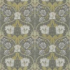 Morris & Co Gråa - Non woven tapeter Morris & Co Honeysuckle Tulip Char/Gold