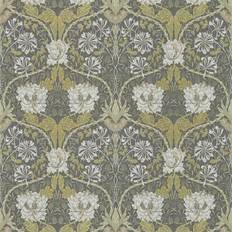 Morris & Co Tapete Honeysuckle Tulip von Charcoal/ Gold gris