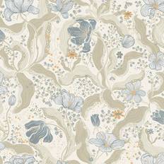 A-Street Prints A-Street Prints Bodri Light Blue Tulip Garden Wallpaper