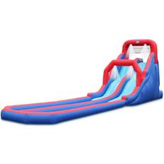 Inflatable water slides Sunny & Fun Inflatable Water Slide with Climbing Wall & Dual Slides