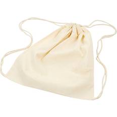 Drawstring bag, size 37x41 cm, 110 g, light natural, 3 pc/ 1 pack