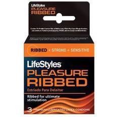 Lifestyles Pleasure Ribbed Condoms 3 Pack in stock