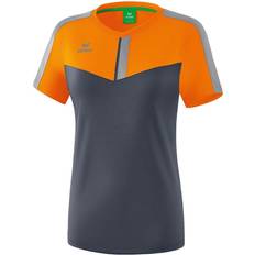 Orange Hauts Erima Squad T-shirt Women - New Orange/Slate Grey/Monument Grey