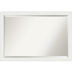 Amanti Art Vanity White Framed Bathroom Vanity Wall Mirror 39.4x27.4"