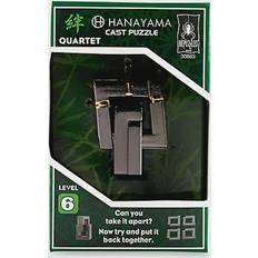 Puzzles de QI Bepuzzled Hanayama Level 6 Cast Metal Brain Teaser Puzzle Quartet