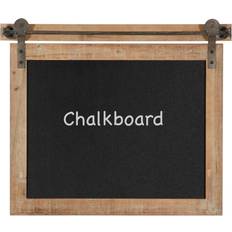 Metal Notice Boards Olivia & May Farmhouse Wood and Metal Wall Chalkboard Notice Board 53.3x43.2cm