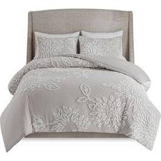 Madison Park Danica Duvet Cover White, Grey (264.16x233.68cm)