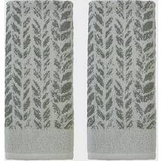 SKL Home Distressed Leaves Guest Towel Green (66.04x40.64cm)