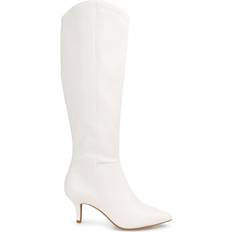 Journee Collection Estrella Extra Wide Calf - White