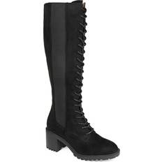 Laced High Boots Journee Collection Jenicca Medium Calf - Black