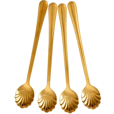 Rice Bestek Rice Seashell Lattelepel 19 cm 4-Pack Gold