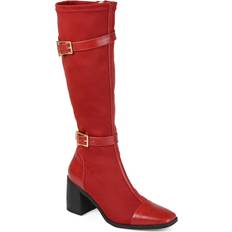 Wide Fit High Boots Journee Collection Gaibree Wide Calf - Red