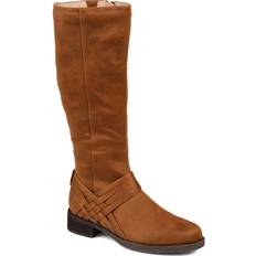 Journee Collection Meg Wide Calf - Cognac