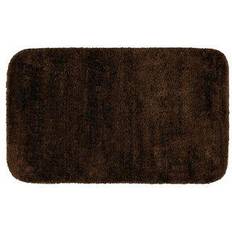 Brown Bath Mats Garland Traditional Plush Bath Rug Brown 24x40"