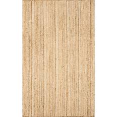 Nuloom Hand Woven Rigo Jute Area Rug Beige 68.58x121.92cm