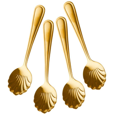 Guld Teskedar Rice Seashell Tesked 14cm 4st