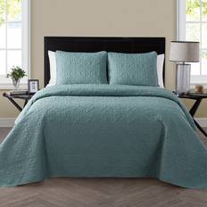 Quilts VCNY Home Caroline Embossed Quilts Green (228.6x228.6)