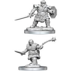 WizKids D&D Nolzur's Marvelous Miniatures Unpainted Miniature Dwarf Fighter Female Assortment (2)