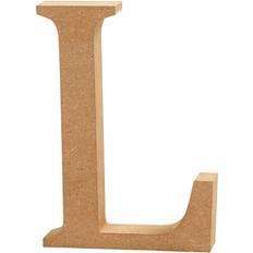 Creativ Company Bogstav L, H: 13 cm, tykkelse 2 cm, MDF, 1stk