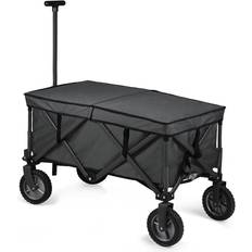 Utility Wagons Picnic Time Oniva Adventure Wagon Elite Portable Utility Wagon with Table & Liner Grey