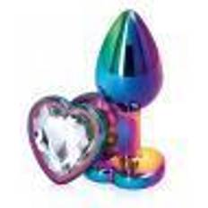 NS Novelties Tapones anales NS Novelties Rear Assets Multicolor Heart Small Clear in stock