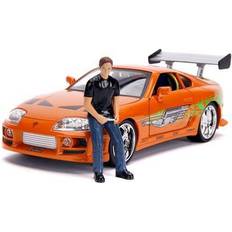 Jada Fast and Furious Toyota Supra Light-Up 1:18 Scale Die-Cast Metal Vehicle with Brian Figure