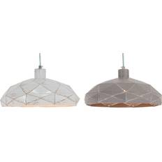 Lampade da finestra Dkd Home Decor Ceiling Light Grey Metal White (32 x 32 x 11 cm) (2 pcs) Window lamp