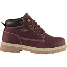 Faux Leather - Women Chukka Boots Lugz Drifter LX - Maroon/Black/Cream