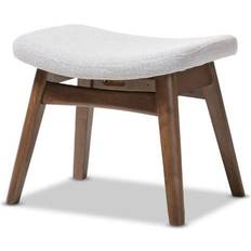 Gray Stools Baxton Studio Vera Mid-Century Seating Stool 15.4"