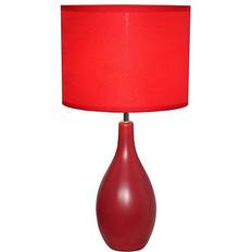 Red Lighting Simple Designs Oval Bowling Pim Table Lamp 48.3cm