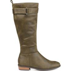 Green - Women High Boots Journee Collection Lelanni Extra Wide Calf - Green