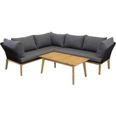 Braun Lounge-Sets Venture Design Chania Lounge-Set, 1 Tisch einschl. 2 Sofas