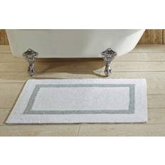 Better trends Hotel Collection Bath Rug White, Blue 60.96x101.6cm