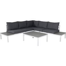 Venture Design Loungeset Farzana Met Hoekbank En Tafel - Grijs/Zwart